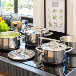 Sola Pannenset Blizz - 4 Delig - Ø Cm - Zilver - RVS - Sandwichbodem -Kookgerei Koning Verkoop 1200x1200 4015