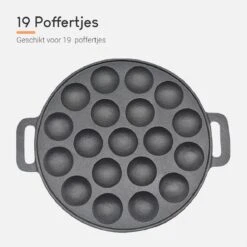 Ocina Poffertjespan – Combo Pack – 19 Poffertjes – Poffertjesmaker – Poffertjespan Inductie – Poffertjespan Electrisch – Gietijzeren Pan - Inclusief Doseerfles, Handvaten, 6x Poffertjesvorken En Invetkwast – Gratis Receptenboek 12 Ocina Poffertjespan – Combo Pack – 19 Poffertjes – Poffertjesmaker – Poffertjespan Inductie – Poffertjespan Electrisch – Gietijzeren Pan - Inclusief Doseerfles, Handvaten, 6x Poffertjesvorken En Invetkwast – Gratis Receptenboek -Kookgerei Koning Verkoop 1200x1200 4024