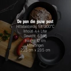 Daumonet Ducasse Gietijzeren Double Use Braadpan - Combi Sudderpan Zwart - 2-in-1 Bak- En Braadpan - PFAS & PFOA Vrij - Rond - Ø 26 Cm - 4,4 Liter - Emaille - Alle Warmtebronnen - Elektrisch - Gas - Halogeen - Inductie - Keramisch 18 Daumonet Ducasse Gietijzeren Double Use Braadpan - Combi Sudderpan Zwart - 2-in-1 Bak- En Braadpan - PFAS & PFOA Vrij - Rond - Ø 26 Cm - 4,4 Liter - Emaille - Alle Warmtebronnen - Elektrisch - Gas - Halogeen - Inductie - Keramisch -Kookgerei Koning Verkoop 1200x1200 4077