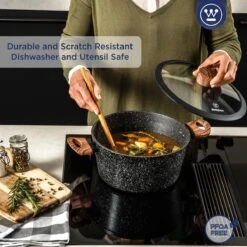 Westinghouse Kookpan/Braadpan Inductie - Ø 24 Cm - Zwart Marmer - Speciale Editie -Kookgerei Koning Verkoop 1200x1200 4087
