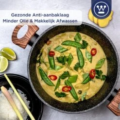 Westinghouse Kookpan/Braadpan Inductie - Ø 24 Cm - Zwart Marmer - Speciale Editie -Kookgerei Koning Verkoop 1200x1200 4089