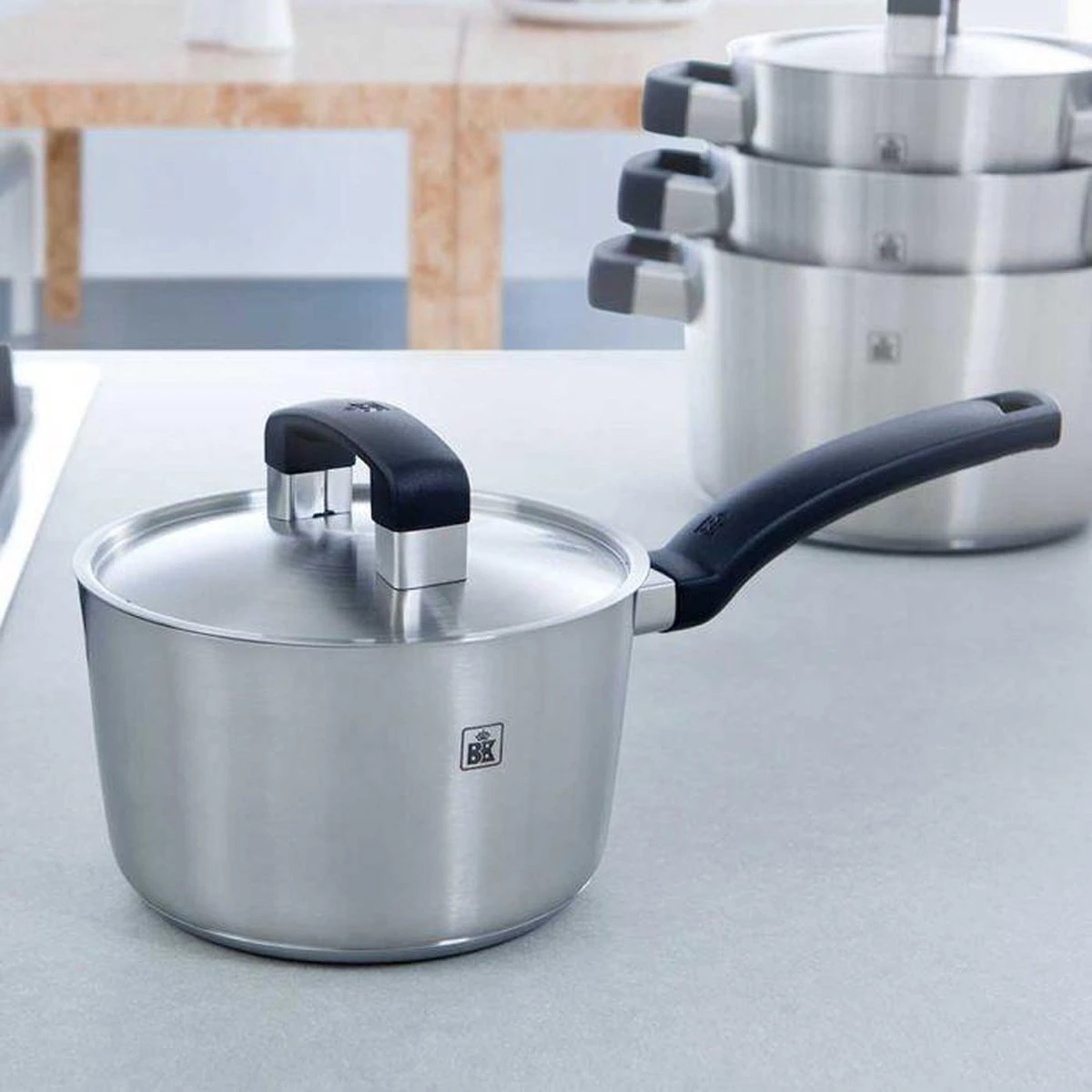 BK Conical Cool Pannenset - 5-delig - RVS - Geschikt Voor Alle Warmtebronnen 4 BK Conical Cool Pannenset - 5-delig - RVS - Geschikt Voor Alle Warmtebronnen - Afbeelding 4