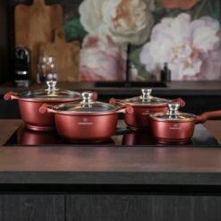 Herenthal Pannenset Inductie - Luxe 10-delige Koekenpan Inductie - Voor Alle Warmtebronnen - Pannen Met Glazen Deksels En Koudgrepen - Burgundy 15 Herenthal Pannenset Inductie - Luxe 10-delige Koekenpan Inductie - Voor Alle Warmtebronnen - Pannen Met Glazen Deksels En Koudgrepen - Burgundy -Kookgerei Koning Verkoop 1200x1200 4170