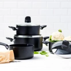 GreenPan Memphis Pannenset - 4-delig - Zwart - Inductie - PFAS-vrij -Kookgerei Koning Verkoop 1200x1200 4178