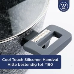 Westinghouse Kookpan/Braadpan Inductie - Ø 28 Cm - Grijs Graniet - Met Deksel - PFOA Vrij -Kookgerei Koning Verkoop 1200x1200 4188
