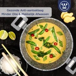 Westinghouse Kookpan/Braadpan Inductie - Ø 28 Cm - Grijs Graniet - Met Deksel - PFOA Vrij -Kookgerei Koning Verkoop 1200x1200 4190