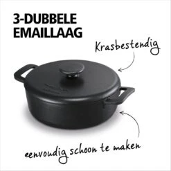 Brabantia The Dutch Braadpan - Matt Black - 28 Cm - Gietijzer 10 Brabantia The Dutch Braadpan - Matt Black - 28 Cm - Gietijzer -Kookgerei Koning Verkoop 1200x1200 4204