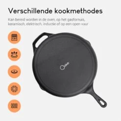 Ocina Gietijzeren Pan – ø30,5cm - Skillet - Koekenpan – Hapjespan – Koekenpan Inductie – Koekenpannenset - Gietijzeren Pan Bbq - Gietijzer 17 Ocina Gietijzeren Pan – ø30,5cm - Skillet - Koekenpan – Hapjespan – Koekenpan Inductie – Koekenpannenset - Gietijzeren Pan Bbq - Gietijzer -Kookgerei Koning Verkoop 1200x1200 4372