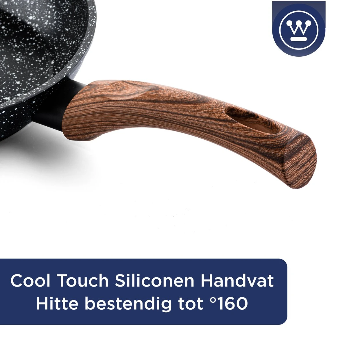 Westinghouse Koekenpan Inductie - Ø 20 Cm - Zwart Marmer - Speciale Editie 3 Westinghouse Koekenpan Inductie - Ø 20 Cm - Zwart Marmer - Speciale Editie - Afbeelding 3