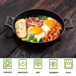 Spesely® Gietijzeren Pan Met Handvaten - Koekenpan - Hapjespan - Diameter 20cm - Gietijzeren Pan Bbq -Kookgerei Koning Verkoop 1200x1200 4469
