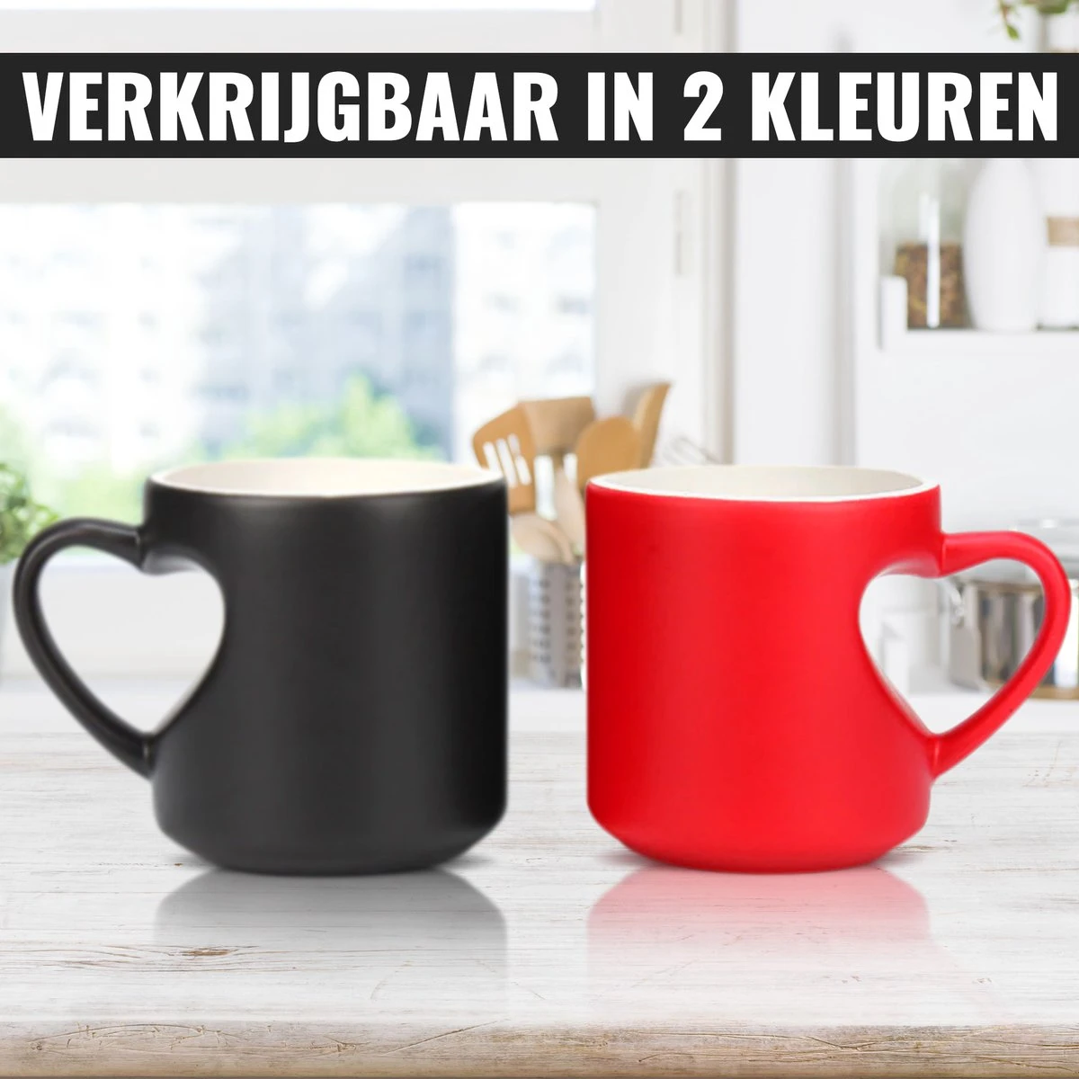 Malinsi Hart Mok - Hitte Kleur Veranderende Glazen - Zwart 330ml - Liefde Mokken - Koffie En Thee Beker - Theeglazen - Koffiebeker - Koffiemok - Hartjes Koffiekopjes - Cadeau Voor Man & Vrouw 4 Malinsi Hart Mok - Hitte Kleur Veranderende Glazen - Zwart 330ml - Liefde Mokken - Koffie En Thee Beker - Theeglazen - Koffiebeker - Koffiemok - Hartjes Koffiekopjes - Cadeau Voor Man & Vrouw - Afbeelding 4