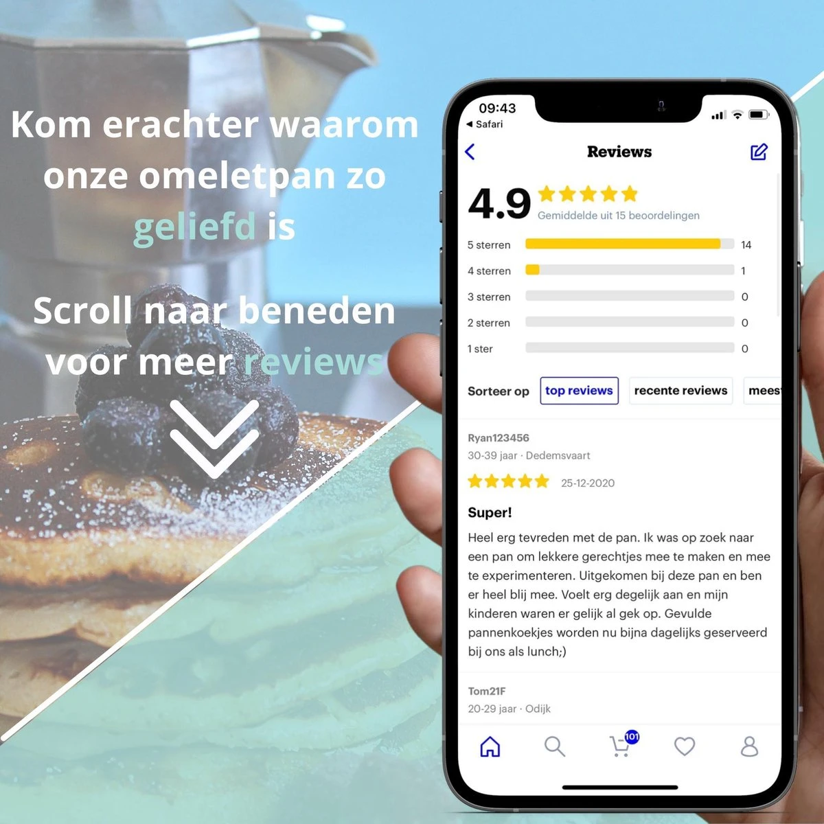 Culistar Pannenkoekenpan Inductie - Pancake Pan - Omeletpan - Omeletmaker - Eierpan - Inclusief Receptenboekje 7 Culistar Pannenkoekenpan Inductie - Pancake Pan - Omeletpan - Omeletmaker - Eierpan - Inclusief Receptenboekje - Afbeelding 7