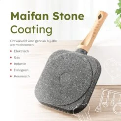 Merkloos Pancake Pan - Omeletpan - Eierpan - Anti Aanbaklaag - PFAS Vrij - Pancake Maker - Geschikt Voor Alle Warmtebronnen - Inductie Pannen -Kookgerei Koning Verkoop 1200x1200 4756