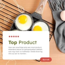 Merkloos Pancake Pan - Omeletpan - Eierpan - Anti Aanbaklaag - PFAS Vrij - Pancake Maker - Geschikt Voor Alle Warmtebronnen - Inductie Pannen -Kookgerei Koning Verkoop 1200x1200 4758