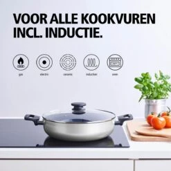 BRABANTIA INDU+ Hapjespan - Keramische Antiaanbaklaag - Met Deksel - Ø 28 Cm - Inductie - Pfas Vrij 12 BRABANTIA INDU+ Hapjespan - Keramische Antiaanbaklaag - Met Deksel - Ø 28 Cm - Inductie - Pfas Vrij -Kookgerei Koning Verkoop 1200x1200 4842