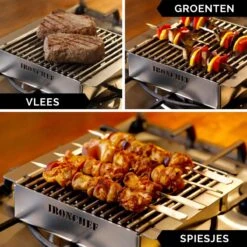 IRONCHEF Lavastenen Grill - Geschikt Voor Gasfornuis - Barbecue - BBQ - Grillplaat - Grilplaat - Bakplaat - Grillpan -Kookgerei Koning Verkoop 1200x1200 4894