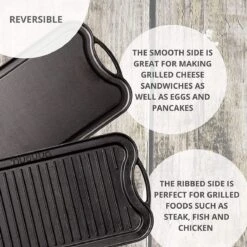 Nuovva Dubbelzijdig Gietijzeren Grillplaat - 50cm X 26cm -Kookgerei Koning Verkoop 1200x1200 4900