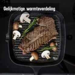 Daumonet Auguste Noir Gietijzeren Grillpan - Steakpan Zwart - PFAS & PFOA Vrij - Vierkant Met Schenktuit - 23,5 Cm - 2 Liter - Emaille - Alle Warmtebronnen - Elektrisch - Gas - Halogeen - Inductie - Keramisch 12 Daumonet Auguste Noir Gietijzeren Grillpan - Steakpan Zwart - PFAS & PFOA Vrij - Vierkant Met Schenktuit - 23,5 Cm - 2 Liter - Emaille - Alle Warmtebronnen - Elektrisch - Gas - Halogeen - Inductie - Keramisch -Kookgerei Koning Verkoop 1200x1200 4920