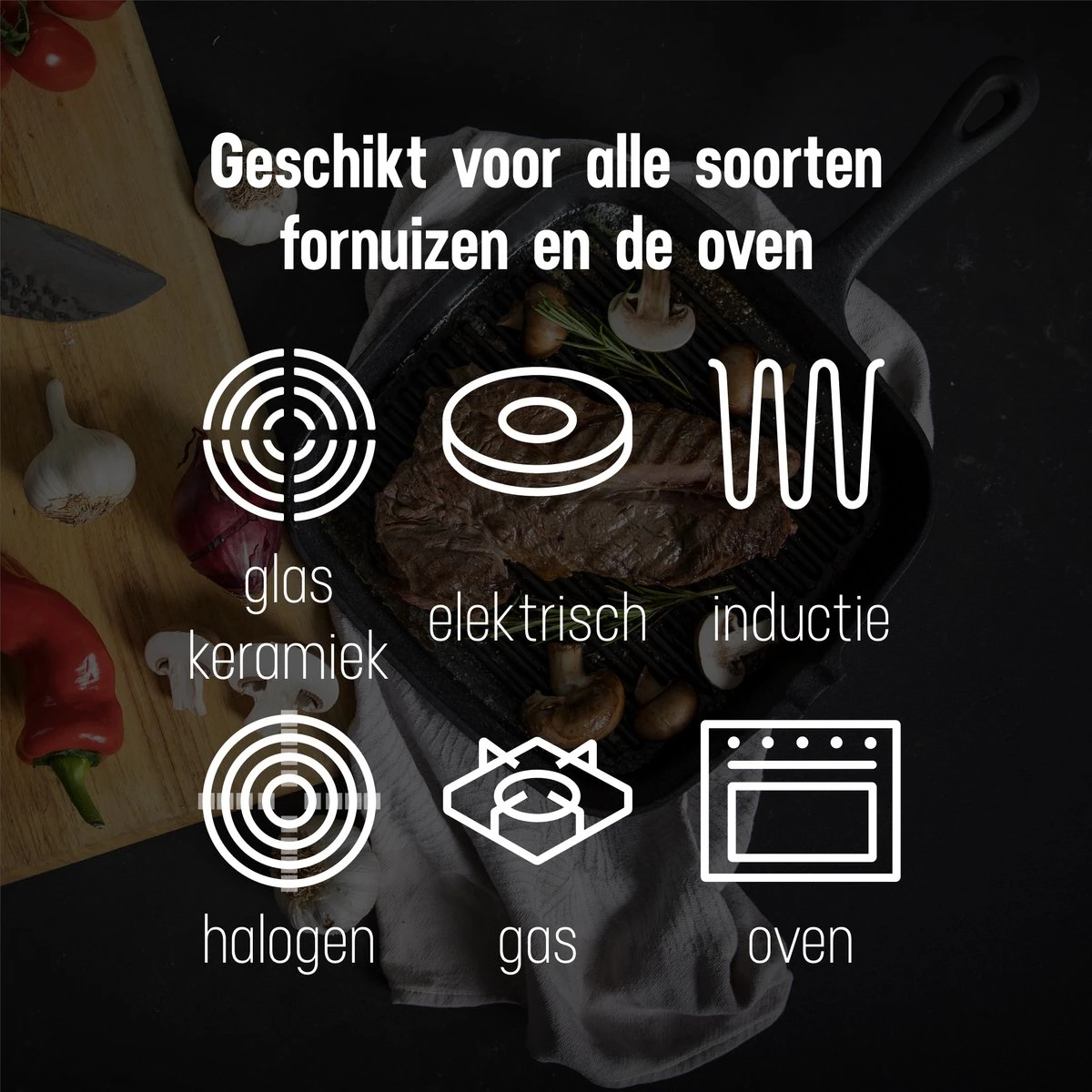 Daumonet Auguste Noir Gietijzeren Grillpan - Steakpan Zwart - PFAS & PFOA Vrij - Vierkant Met Schenktuit - 23,5 Cm - 2 Liter - Emaille - Alle Warmtebronnen - Elektrisch - Gas - Halogeen - Inductie - Keramisch 5 Daumonet Auguste Noir Gietijzeren Grillpan - Steakpan Zwart - PFAS & PFOA Vrij - Vierkant Met Schenktuit - 23,5 Cm - 2 Liter - Emaille - Alle Warmtebronnen - Elektrisch - Gas - Halogeen - Inductie - Keramisch - Afbeelding 5