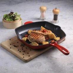 Cdealsz® Grillpan Gietijzer - Inductie - Rood - 28 Cm -Kookgerei Koning Verkoop 1200x1200 4959
