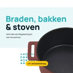 MOA Gietijzeren Braadpan - Inhoud 4,75 Liter - 26CM - Rond - Alle Warmtebronnen - Ook Voor Inductie - Gewicht 5,8 Kg - Bordeaux Rood - MC26BR 13 MOA Gietijzeren Braadpan - Inhoud 4,75 Liter - 26CM - Rond - Alle Warmtebronnen - Ook Voor Inductie - Gewicht 5,8 Kg - Bordeaux Rood - MC26BR -Kookgerei Koning Verkoop 1200x1200 4982