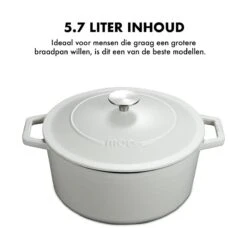 MOA Gietijzeren Braadpan - Inhoud 5,7 Liter - 26CM - Rond - Alle Warmtebronnen - Ook Voor Inductie - Gewicht 5,8 Kg - Wit - C26W 7 MOA Gietijzeren Braadpan - Inhoud 5,7 Liter - 26CM - Rond - Alle Warmtebronnen - Ook Voor Inductie - Gewicht 5,8 Kg - Wit - C26W -Kookgerei Koning Verkoop 1200x1200 4991