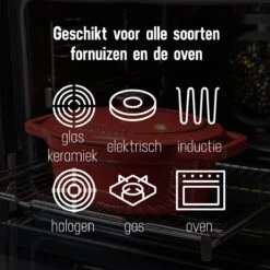 Daumonet Bocuse Rouge Gietijzeren Braadpan - Sudderpan Kersen Rood - Ovaal - Ø 29 Cm - 3 Liter - PFAS & PFOA Vrij - Emaille - Geschikt Voor Alle Warmtebronnen - Elektrisch - Gas - Halogeen - Inductie - Keramisch - Vaatwasserbestendig 17 Daumonet Bocuse Rouge Gietijzeren Braadpan - Sudderpan Kersen Rood - Ovaal - Ø 29 Cm - 3 Liter - PFAS & PFOA Vrij - Emaille - Geschikt Voor Alle Warmtebronnen - Elektrisch - Gas - Halogeen - Inductie - Keramisch - Vaatwasserbestendig -Kookgerei Koning Verkoop 1200x1200 5043