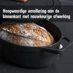 Gietijzeren Braadpan - Sudderpan Zwart Van Daumonet - Ovaal - Ø 29 Cm - 3 Liter - 100% PFAS & PFOA Vrij - Emaille - Geschikt Voor Alle Warmtebronnen - Elektrisch - Gas - Halogeen - Inductie - Keramisch - Vaatwasserbestendig 19 Gietijzeren Braadpan - Sudderpan Zwart Van Daumonet - Ovaal - Ø 29 Cm - 3 Liter - 100% PFAS & PFOA Vrij - Emaille - Geschikt Voor Alle Warmtebronnen - Elektrisch - Gas - Halogeen - Inductie - Keramisch - Vaatwasserbestendig -Kookgerei Koning Verkoop 1200x1200 5074