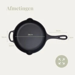 Belluci - Ø26cm - Koekenpan - Skillet + Deksel Geëmailleerde Gietijzeren Pan Voor BBQ En Inductie Incl. Accessoires - Hapjespan - Braadpan 10 Belluci - Ø26cm - Koekenpan - Skillet + Deksel Geëmailleerde Gietijzeren Pan Voor BBQ En Inductie Incl. Accessoires - Hapjespan - Braadpan -Kookgerei Koning Verkoop 1200x1200 5098