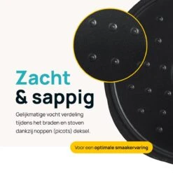 MOA Gietijzeren Braadpan - Inhoud 7,1 Liter - 29CM - Rond - Alle Warmtebronnen - Ook Voor Inductie - Gewicht 7,6 Kg - Zwart - MC29B -Kookgerei Koning Verkoop 1200x1200 5125