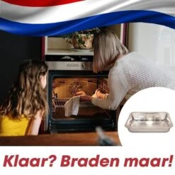 YUGN COMBI Set Braadslede Ovenschaal Combi Braadslee Oven Set - 2x Braadslede Met Rooster Voor Ovengerechten - 36x27x7CM En 40x30x7CM En Inclusief Bakkwast - Cadeau- Cadeautip -Kookgerei Koning Verkoop 1200x1200 5347