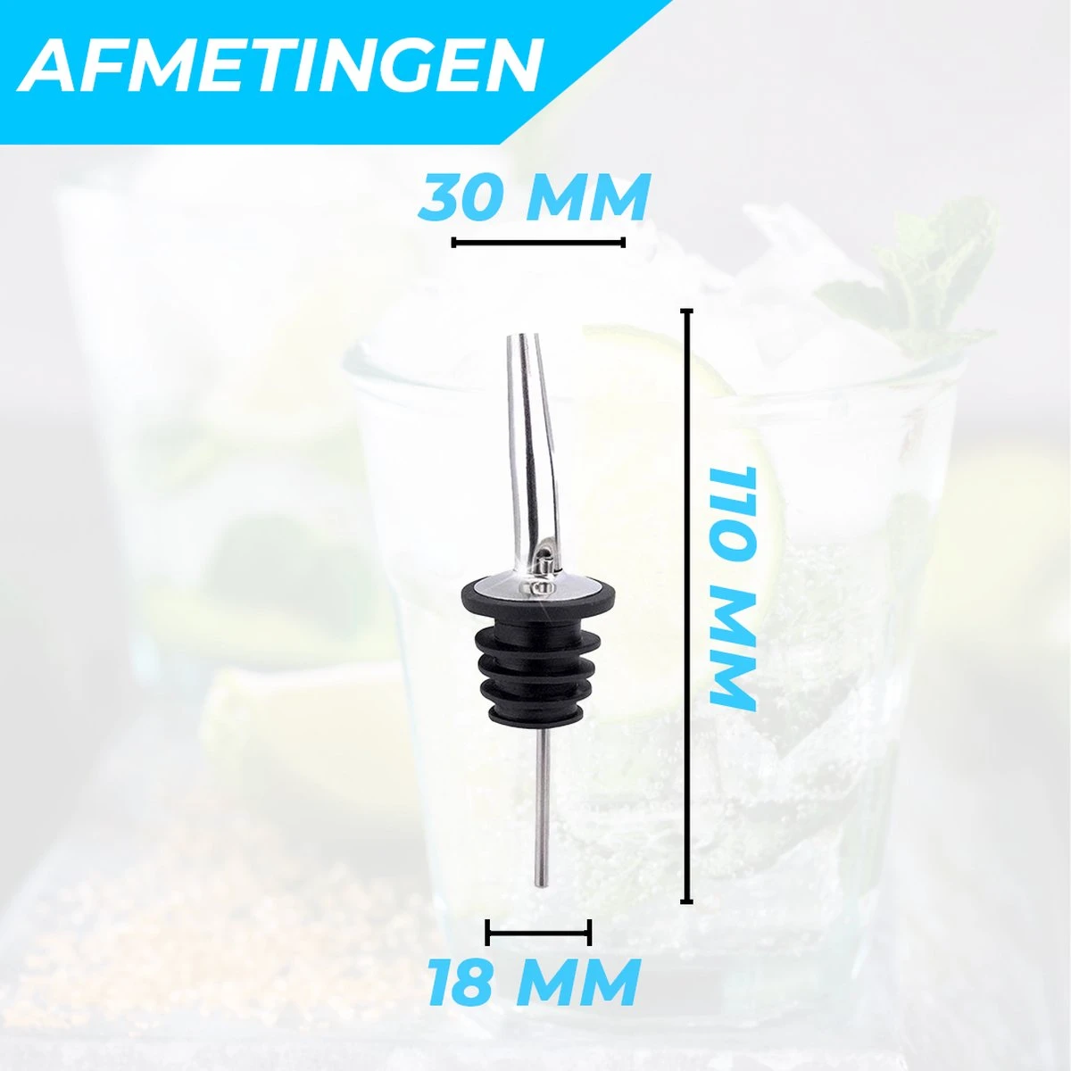 Minismus Premium Schenktuit Set Van 4 - Schenkdoppen - Wijn - Fles - Cocktail - 4 Stuks 8 Minismus Premium Schenktuit Set Van 4 - Schenkdoppen - Wijn - Fles - Cocktail - 4 Stuks - Afbeelding 8