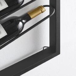 IN.HOMEXL Brickk Hangend Wijnrek - Industrieel Flessenrek - Minimalistisch - Zwart - Metaal - Voor 8 Wijnflessen - 40 X 7 X 120 Cm -Kookgerei Koning Verkoop 1200x1200 5400