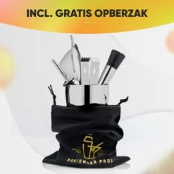 Cocktail Set Bartender Pros™ - Cocktail Shaker - 11-Delige Cocktailset - Boston Shaker - Cocktailshaker - Zilver - RVS 21 Cocktail Set Bartender Pros™ - Cocktail Shaker - 11-Delige Cocktailset - Boston Shaker - Cocktailshaker - Zilver - RVS -Kookgerei Koning Verkoop 1200x1200 5414