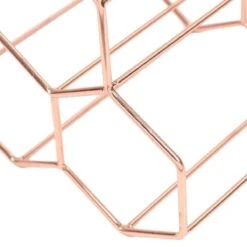 Wijnrek Hexagon 9 Flessen | Flessenrek | Wijn Accessoires | Wijnkast | Wijnrek Metaal | Wijnrekken | Wijnfleshouder | Wijnhouder | Rosé Goud -Kookgerei Koning Verkoop 1200x1200 5417