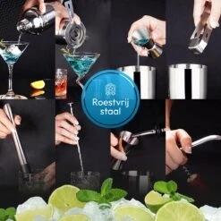 DoubleMM Cocktailset 18 Delig - Cocktail Shaker Set - Bartender - Inclusief Stamper, Rietjes, Stamper, Jigger En Herbruikbare Rvs Ijsblokjes - Plus Cocktail Recepten App 13 DoubleMM Cocktailset 18 Delig - Cocktail Shaker Set - Bartender - Inclusief Stamper, Rietjes, Stamper, Jigger En Herbruikbare Rvs Ijsblokjes - Plus Cocktail Recepten App -Kookgerei Koning Verkoop 1200x1200 5475