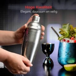 KitchenBrothers Cocktail Shaker Set - 13 Delig - Complete Set - Cadeauverpakking - 750 Ml - RVS -Kookgerei Koning Verkoop 1200x1200 5512