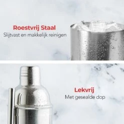 KitchenBrothers Cocktail Shaker Set - 13 Delig - Complete Set - Cadeauverpakking - 750 Ml - RVS -Kookgerei Koning Verkoop 1200x1200 5513