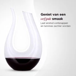 Luxwine - Decanteer Karaf Wijn - Wijnkaraf - 1.5L - Luxe Karaf - Incl. 1000 Schoonmaakparels - Luxe Cadeauverpakking - Decanter - Decanteer Karaf - Wijnkaraf - Wijn Decanteerder - Wijn Accessoires - U-vorm - Kerstcadeau -Kookgerei Koning Verkoop 1200x1200 5535