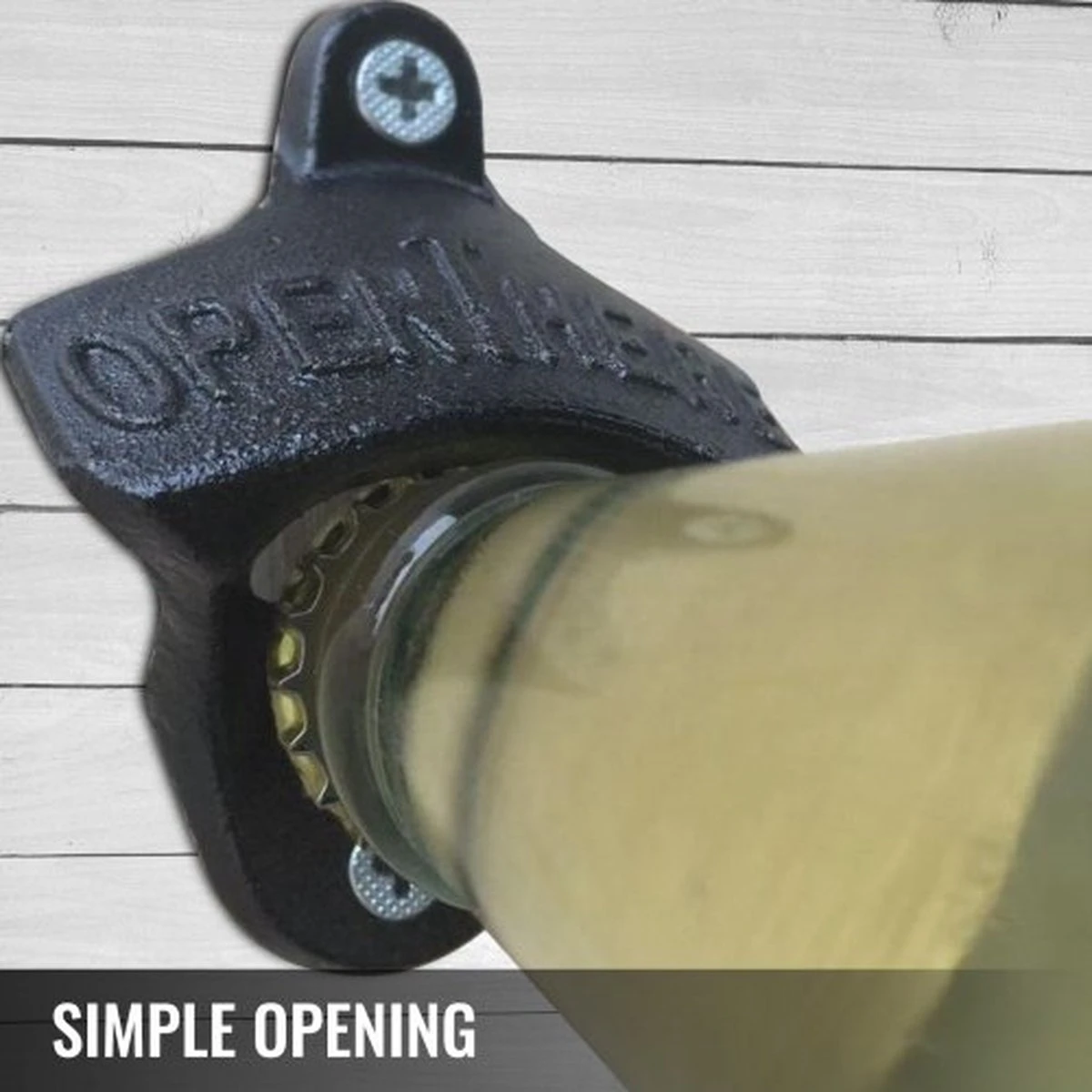 Merkloos Flesopener - Bieropener - Bbq Accesoires - Gietijzer 6 Merkloos Flesopener - Bieropener - Bbq Accesoires - Gietijzer - Afbeelding 6