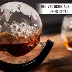 Whisiskey Whiskey Karaf - Wereldbol - Luxe Whisky Karaf Set - 0,9 L - Decanteer Karaf - Whiskey Set - Incl. 4 Whiskey Stones - IJstang - Schenktuit - Peaky Blinders - Cadeau Voor Man & Vrouw -Kookgerei Koning Verkoop 1200x1200 5552