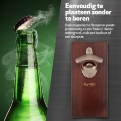 Sterke Magnetische Bieropener Muur - Luxe Flesopener – Cadeau Voor Hem Haar Man Vrouw – Valentijn - Hout - Qwality -Kookgerei Koning Verkoop 1200x1200 5575