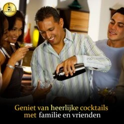 Bar Dedicated - Cocktail Shaker Set - 16 Delig - Cocktail Set Zwart - Met Nederlandstalig Receptenboek - Pasen 11 Bar Dedicated - Cocktail Shaker Set - 16 Delig - Cocktail Set Zwart - Met Nederlandstalig Receptenboek - Pasen -Kookgerei Koning Verkoop 1200x1200 5606