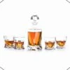 VDN Edam Whiskey Set Handgeblazen - 1 Whiskey Decanteer Karaf Met 4 Whiskeyglazen - Loodvrij Kristal Glas