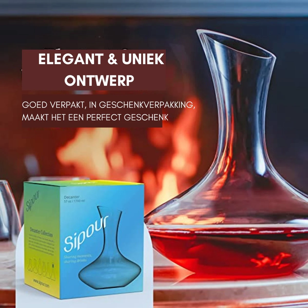 Onirique - Wijnkaraf - Handgeblazen - Kristallen Wijnkaraf - Elegant - Modern - Schenkvat Voor Hostingfeesten - Wijnbeluchter Voor Betere Wijnervaring - (62 Oz) 2 Onirique - Wijnkaraf - Handgeblazen - Kristallen Wijnkaraf - Elegant - Modern - Schenkvat Voor Hostingfeesten - Wijnbeluchter Voor Betere Wijnervaring - (62 Oz) - Afbeelding 2