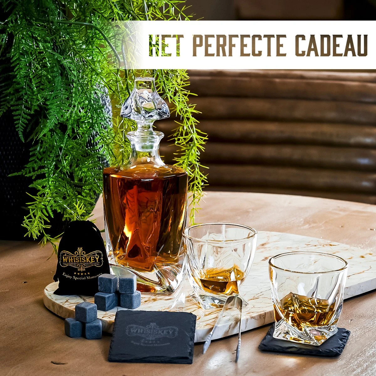 Whisiskey Whiskey Karaf - Whiskey Glazen - Luxe Whiskey Karaf Set - Decanteer Set - Whisky Set - Incl. 2 Twisted Glazen - Peaky Blinders - Cadeau Voor Man & Vrouw 4 Whisiskey Whiskey Karaf - Whiskey Glazen - Luxe Whiskey Karaf Set - Decanteer Set - Whisky Set - Incl. 2 Twisted Glazen - Peaky Blinders - Cadeau Voor Man & Vrouw - Afbeelding 4