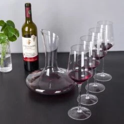 Luxwine - Decanteer Karaf Wijn - Wijnkaraf - 1.45L - Incl. Kurk - Incl. 1000 Schoonmaakparels - Decanter - Decanteer Karaf - Wijnkaraf - Wijn Decanteerder - Wijn Accessoires - Kerstcadeau -Kookgerei Koning Verkoop 1200x1200 5783
