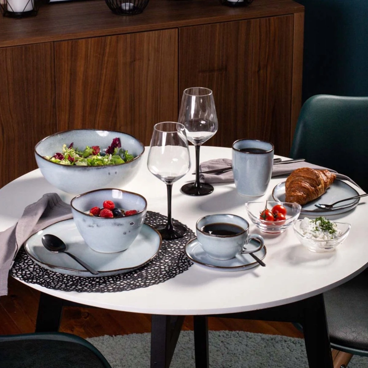 Koffiekopjes - Cappuccino Kop - Theemok - Koffiebeker - Blauw - 320ml - Set Van 6 2 Koffiekopjes - Cappuccino Kop - Theemok - Koffiebeker - Blauw - 320ml - Set Van 6 - Afbeelding 2