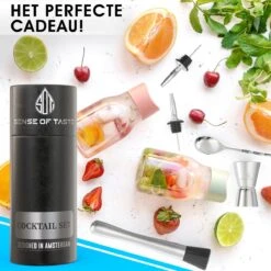 Cocktail Set - 12 Delige Cocktail Shaker Set - RVS Cocktailset Incl. Receptenboek - 750ml -Kookgerei Koning Verkoop 1200x1200 5895