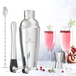 Cocktail Set - 12 Delige Cocktail Shaker Set - RVS Cocktailset Incl. Receptenboek - 750ml -Kookgerei Koning Verkoop 1200x1200 5898